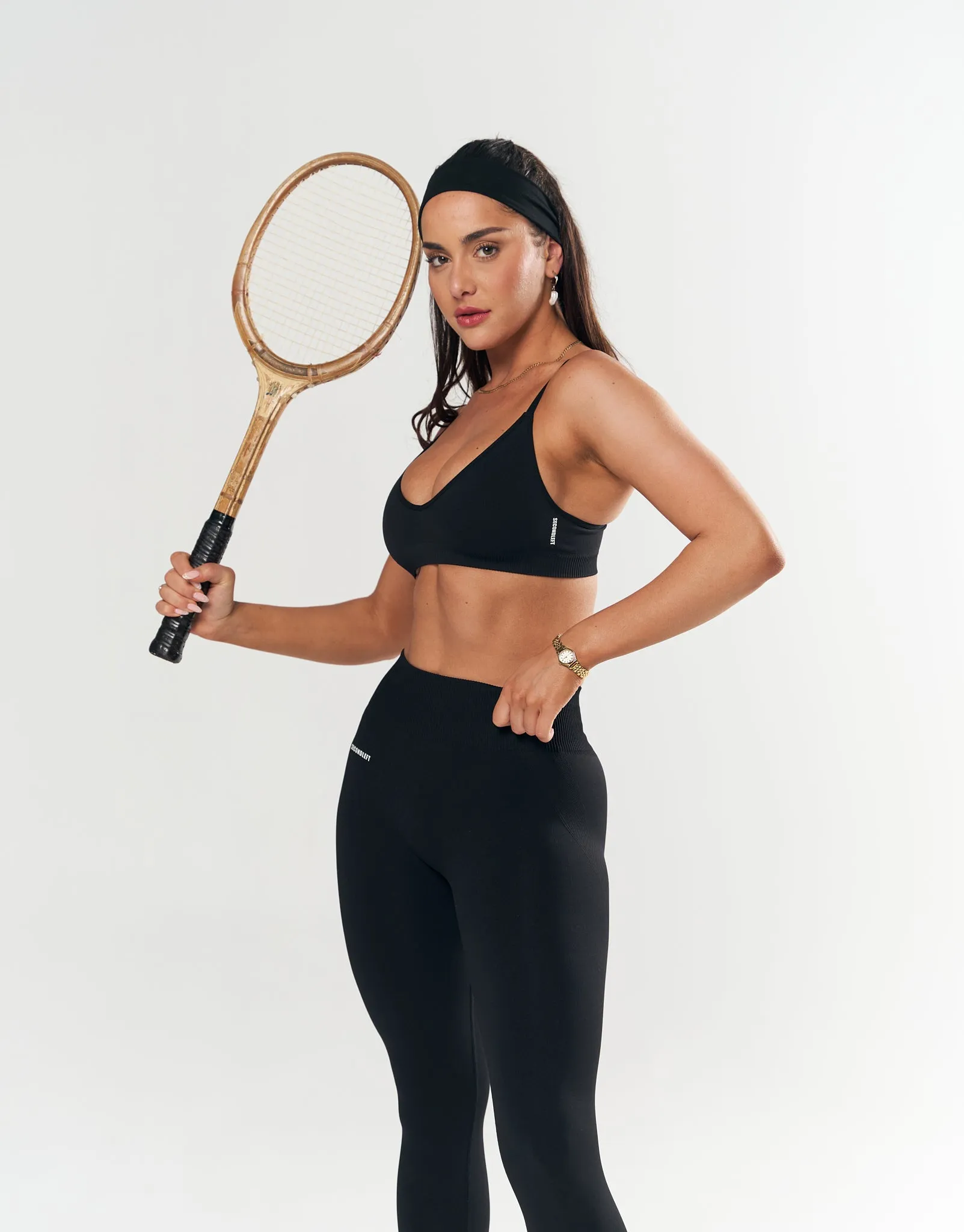 Seamless Base Bralette - Black